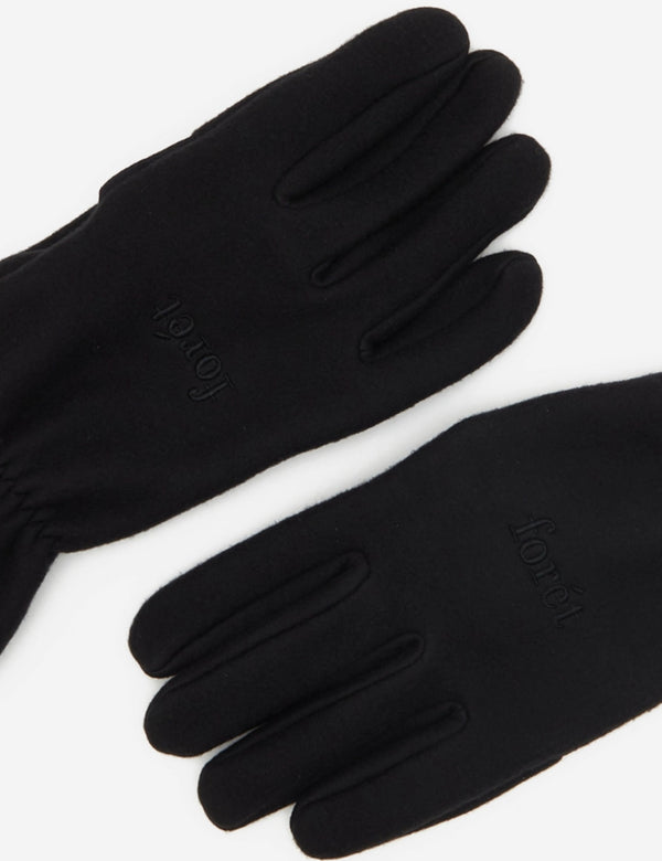 SNOWY FLEECE GLOVES - BLACK