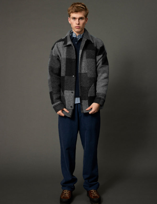 CAVE WOOL JACKET - BLACK MIX