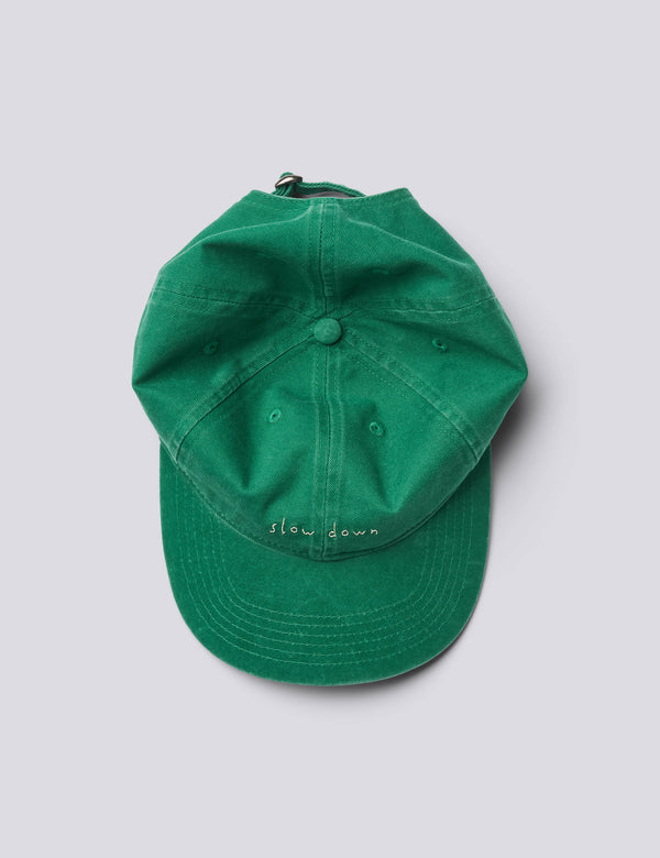 SLOW DOWN WASHED CAP - GREEN