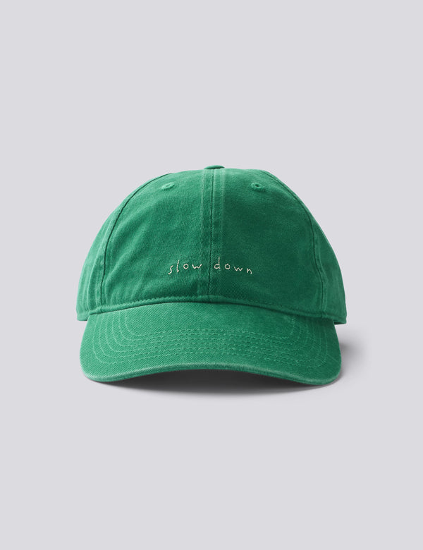 SLOW DOWN WASHED CAP - GREEN