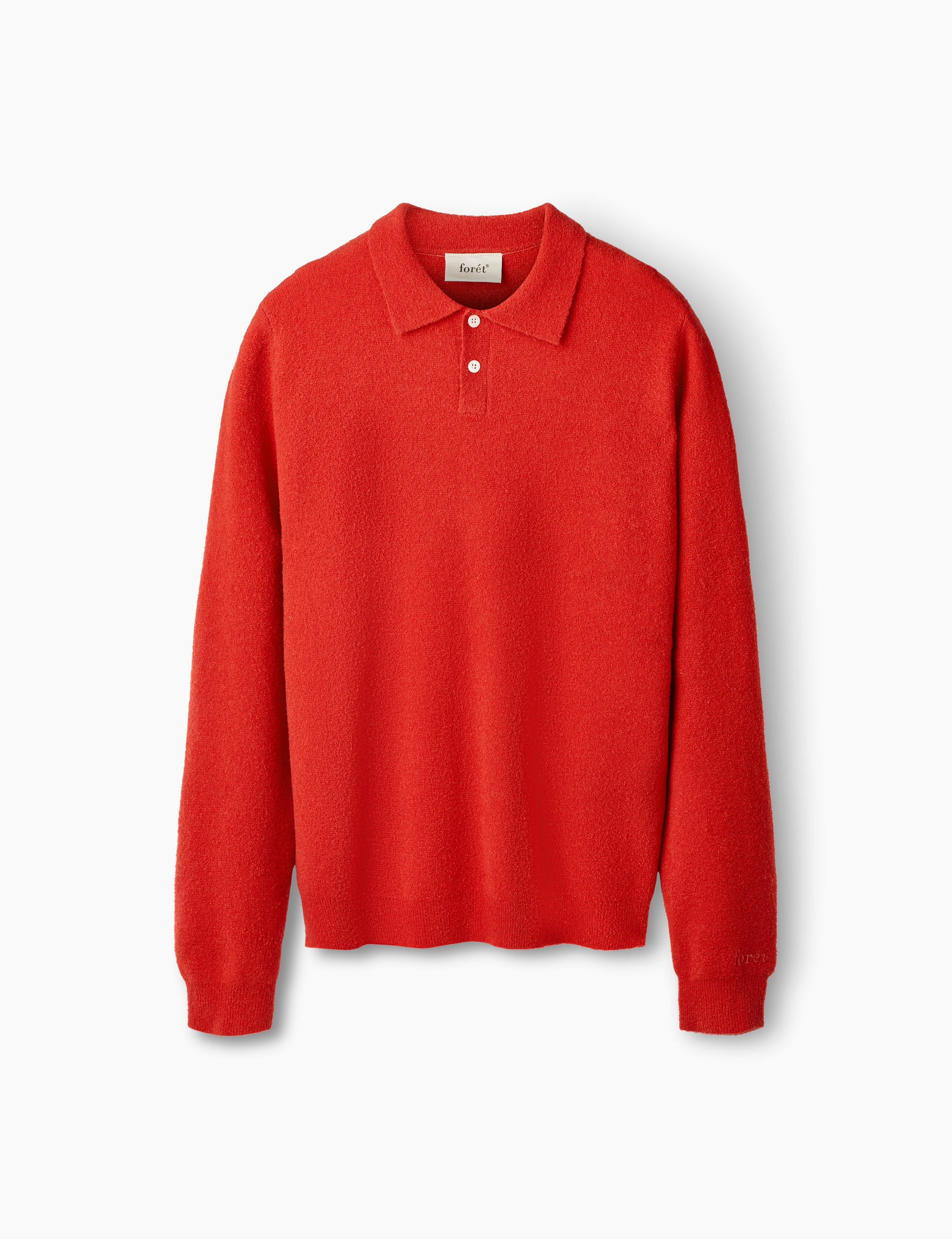 TIMBER BRUSHED POLO KNIT - RED