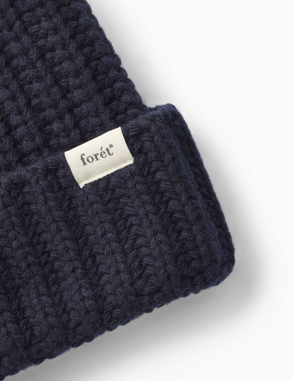 TRIP CHUNKY RIB BEANIE - NAVY