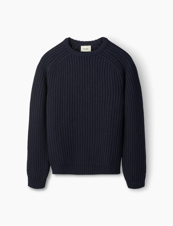 TRIP CHUNKY RIB KNIT - NAVY