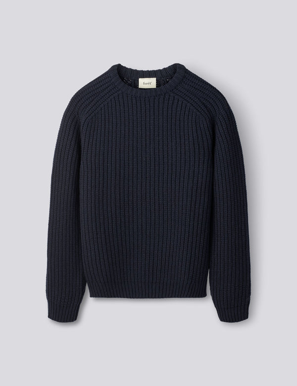 TRIP CHUNKY RIB KNIT - NAVY