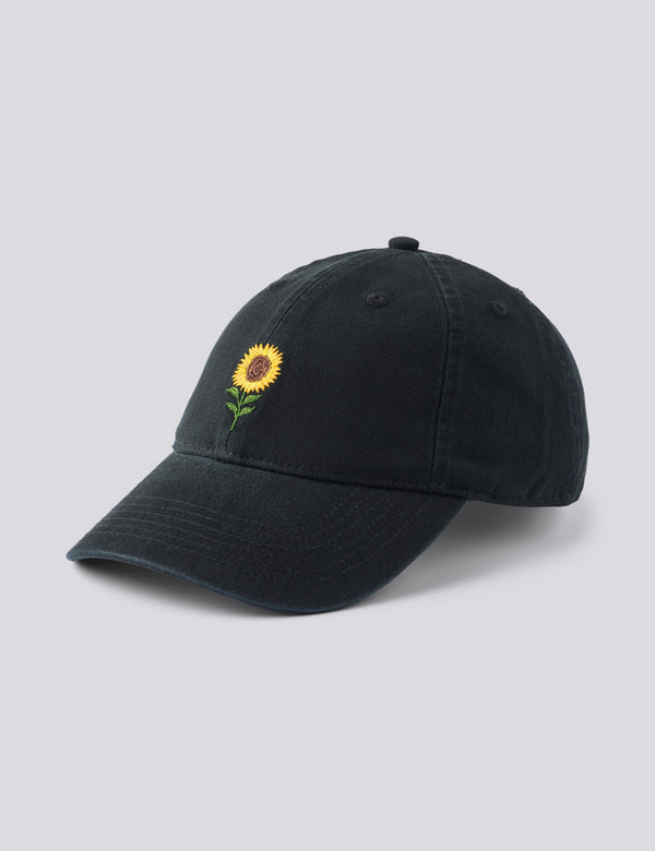 TOURNESOL WASHED CAP - BLACK
