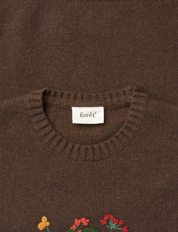 VASE LAMBSWOOL KNIT - BROWN