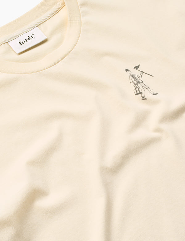 WALKER T-SHIRT - CLOUD/NAVY