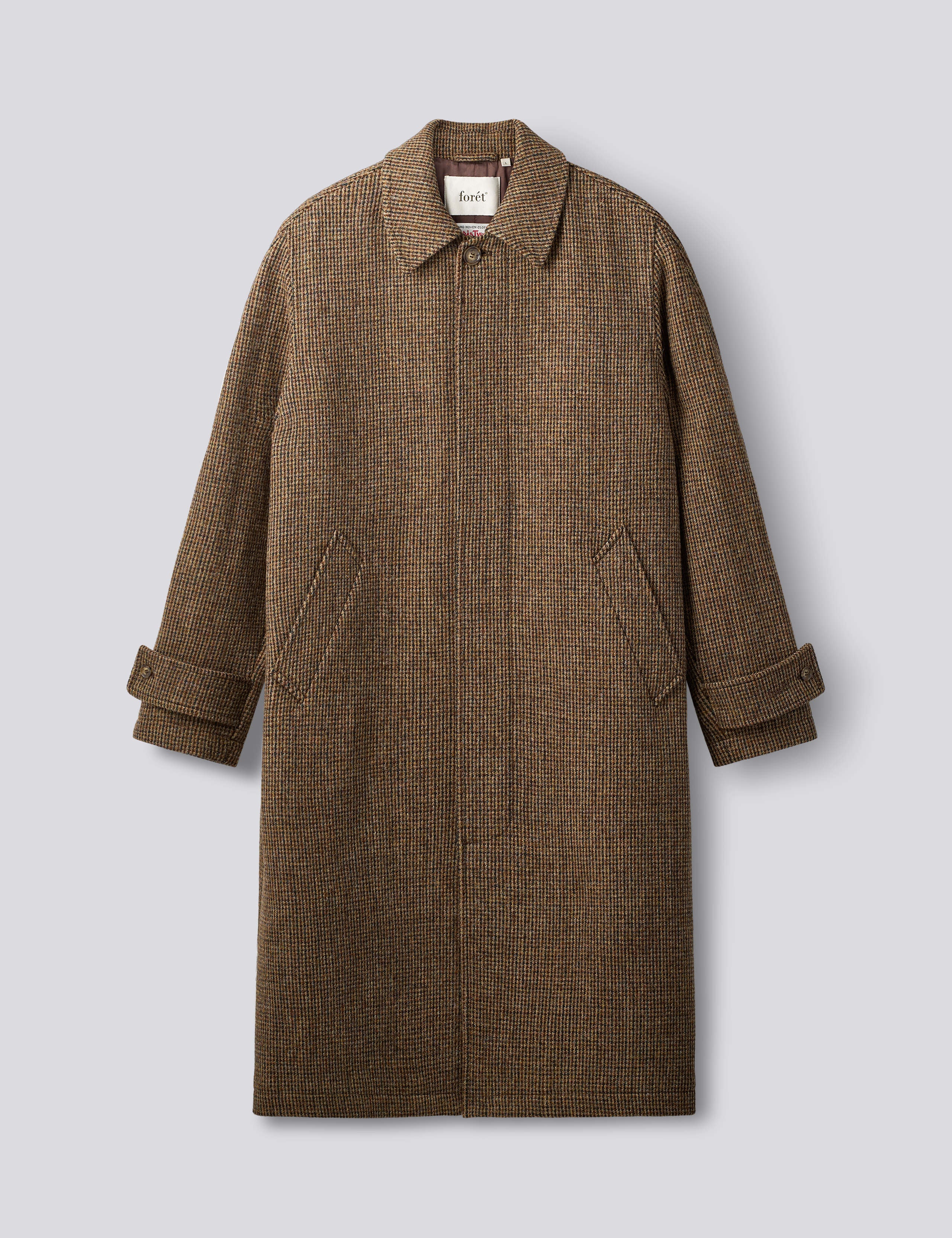 PINE HARRIS TWEED WOOL COAT - CHECK – foret