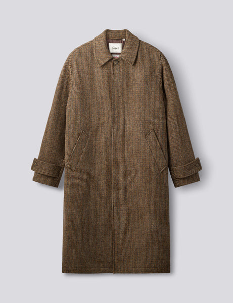 PINE HARRIS TWEED WOOL COAT - CHECK – foret