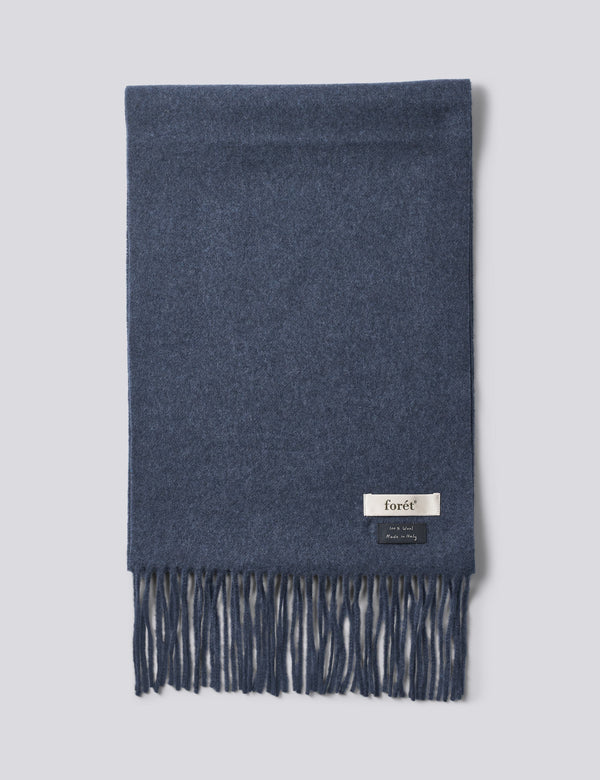 WOOL SCARF - BLUE