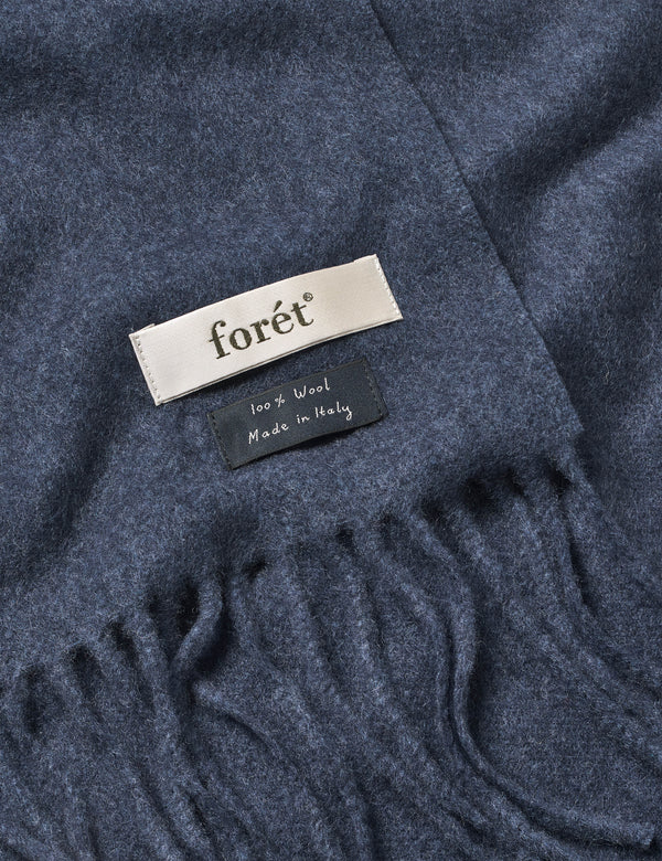 WOOL SCARF - BLUE