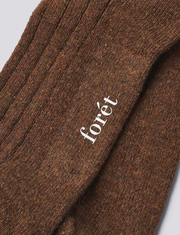 WOOL SOCKS - BROWN
