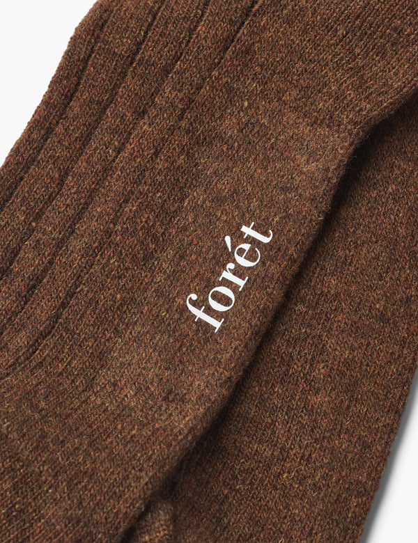 WOOL SOCKS - BROWN