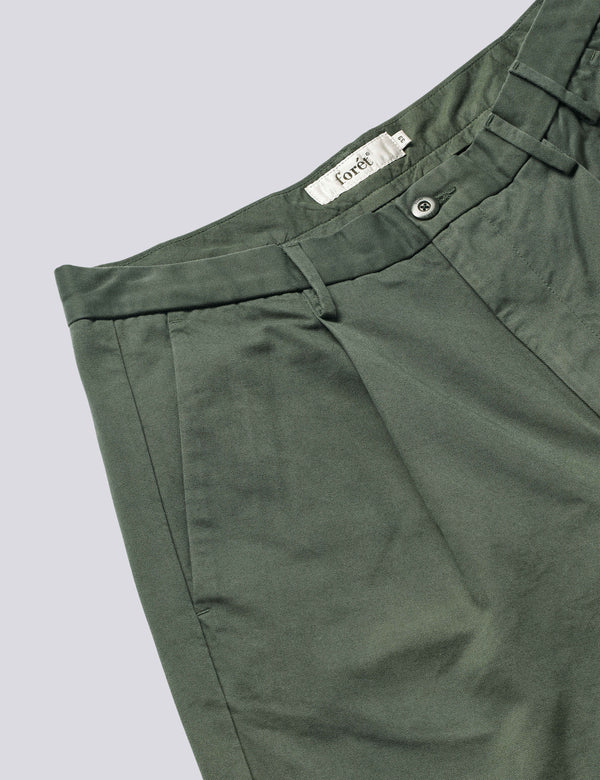 WRITER RELAXED PLEATED PANTS - THYME