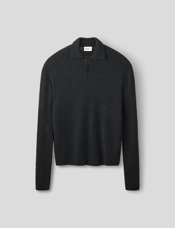 ALPINE POLO KNIT - BLACK