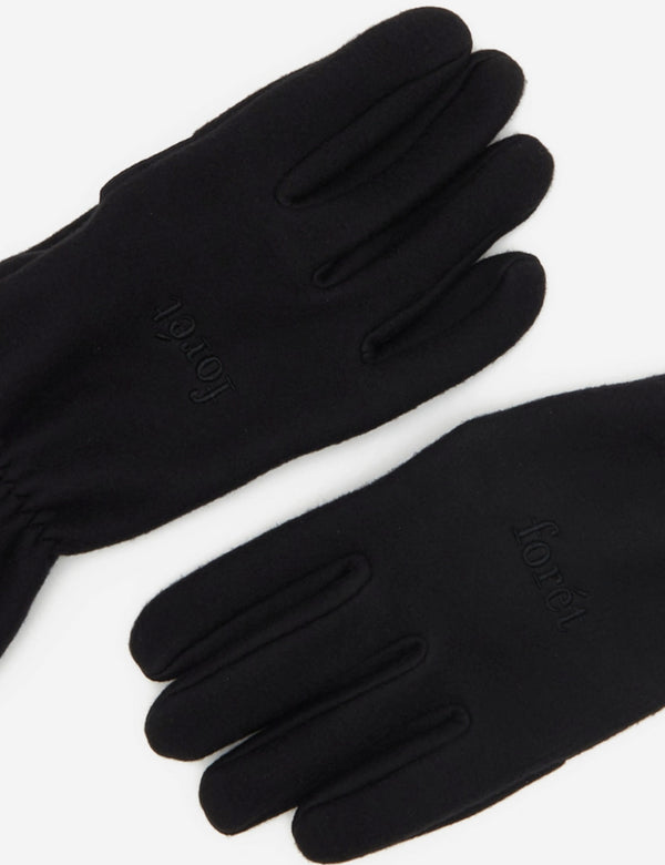 SNOWY FLEECE GLOVES - BLACK