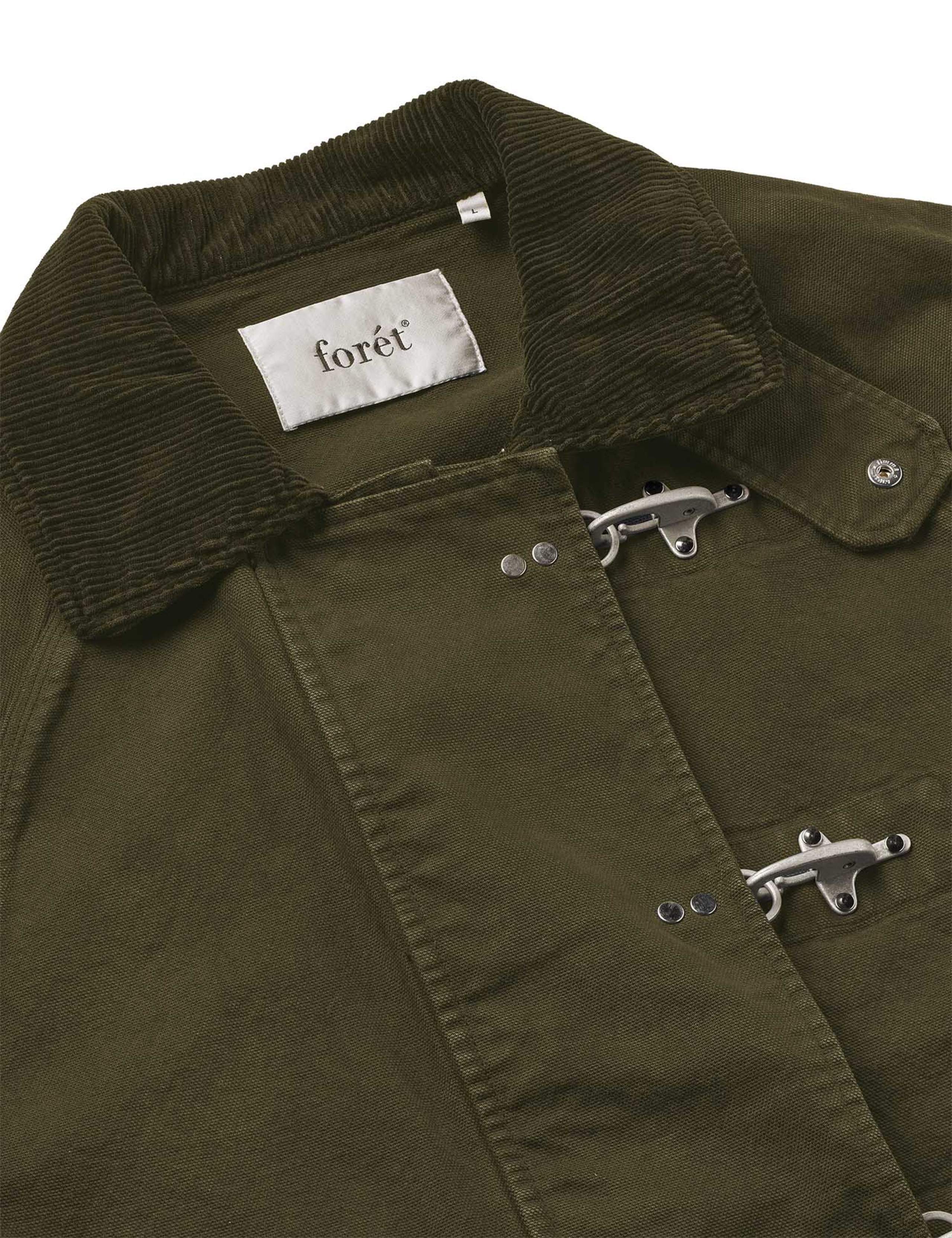 CINDER CLASP CANVAS JACKET - ARMY – foret
