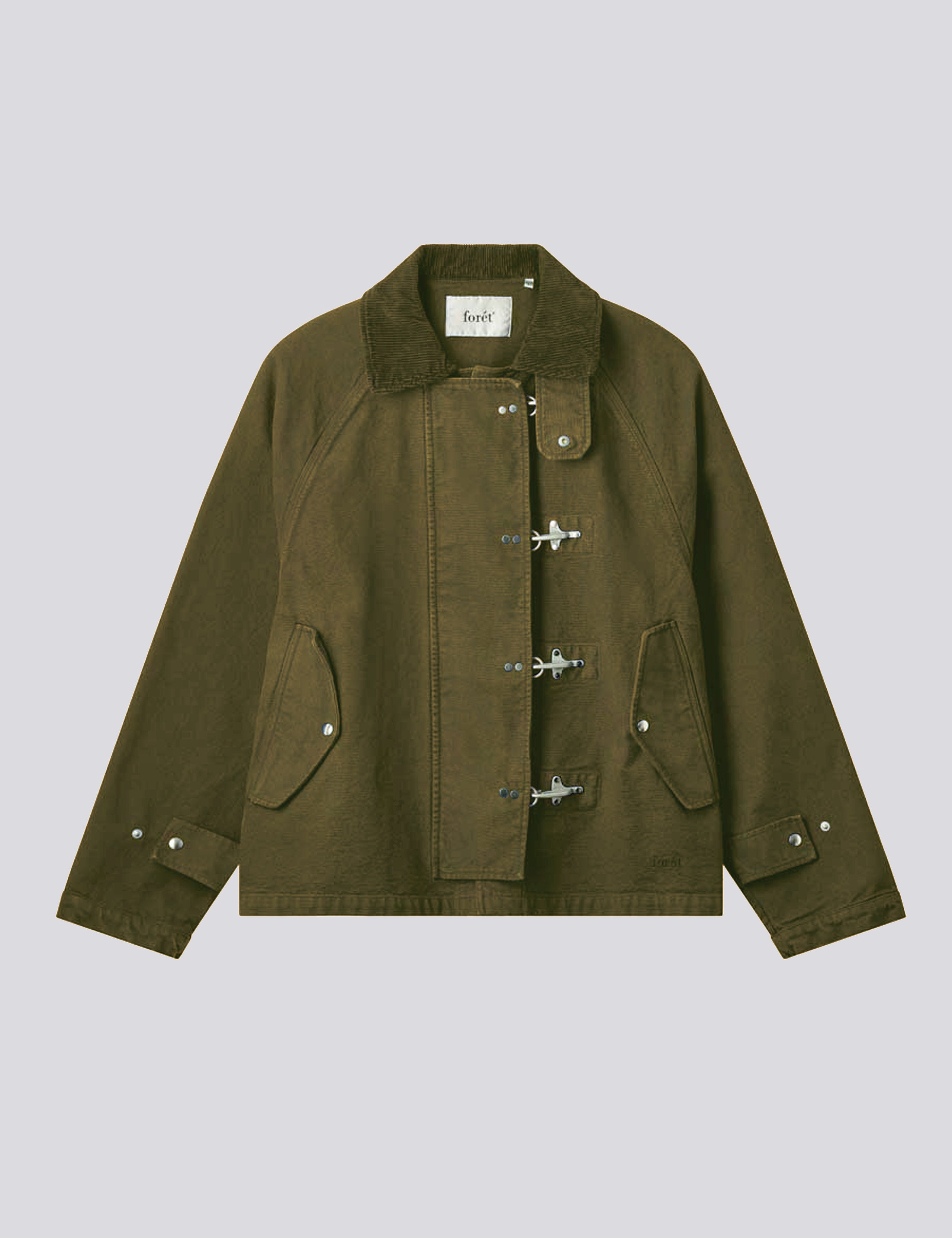 CINDER CLASP CANVAS JACKET - ARMY – foret