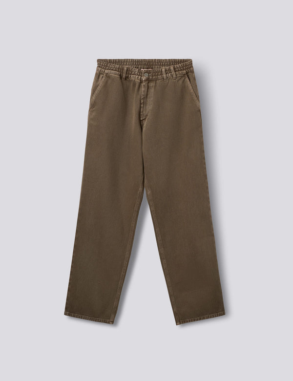 CLAY DENIM PANTS - BROWN DENIM