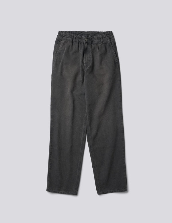 CLAY WASHED CANVAS PANTS - FADED BLACK