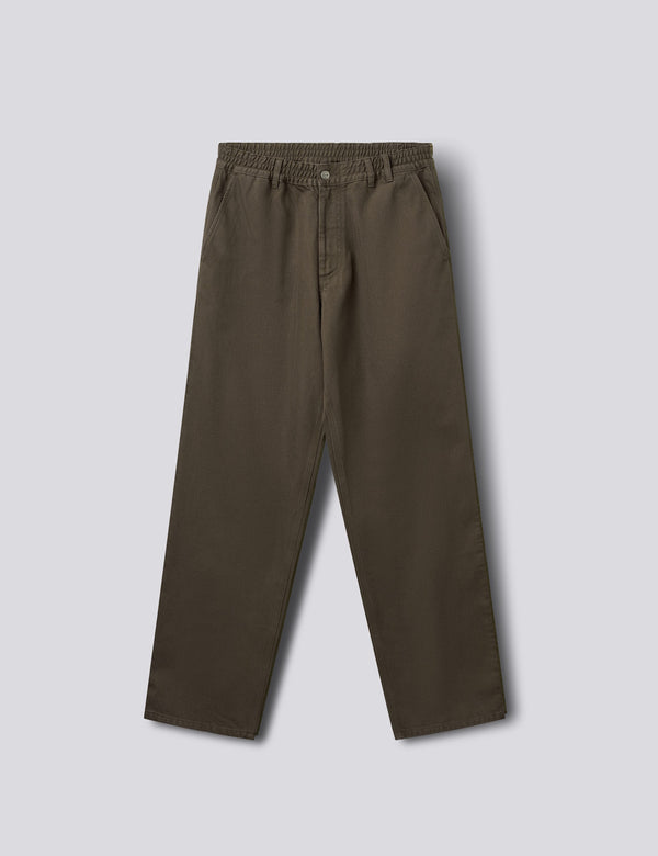 CLAY TWILL PANTS - WOOD