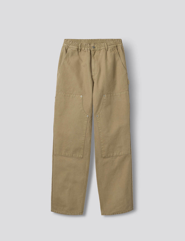 CLAY DOUBLE KNEE PANTS - BURNT KHAKI