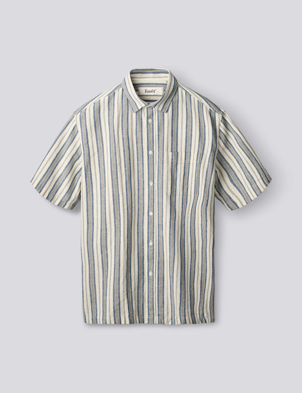 COSMOS LINEN SHIRT - BLUE STRIPE