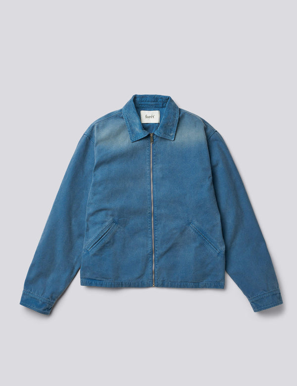 COURSE WASHED CANVAS JACKET - VINTAGE BLUE