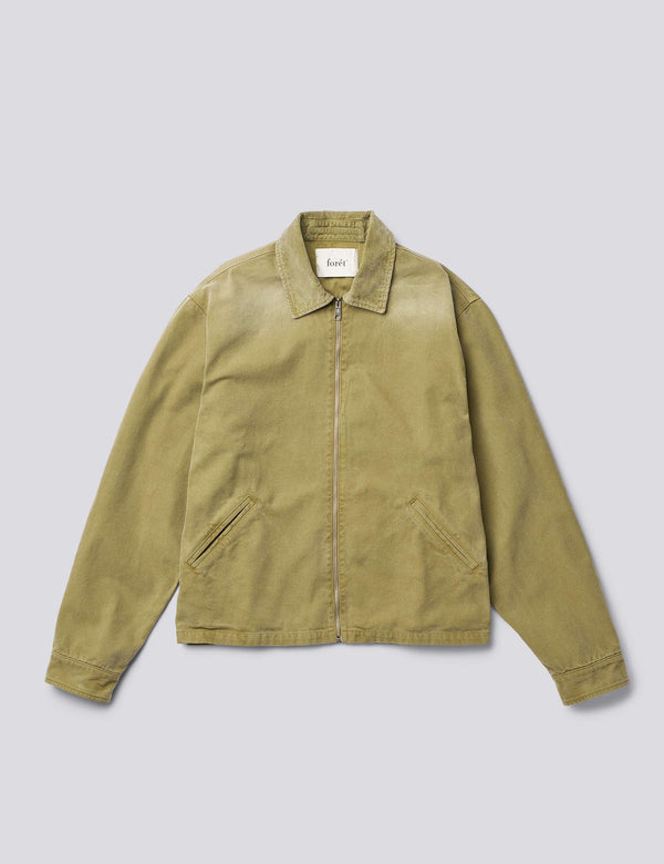 COURSE WASHED CANVAS JACKET - FATIGUE GREEN