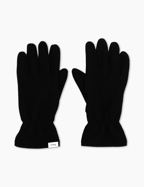 SNOWY FLEECE GLOVES - BLACK