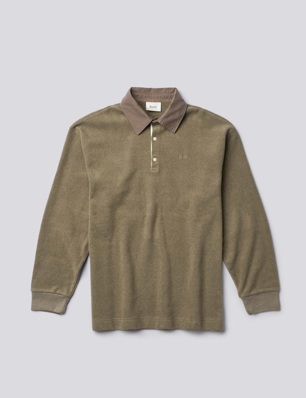 HERB BRUSHED RUGBY - WASHED BROWN