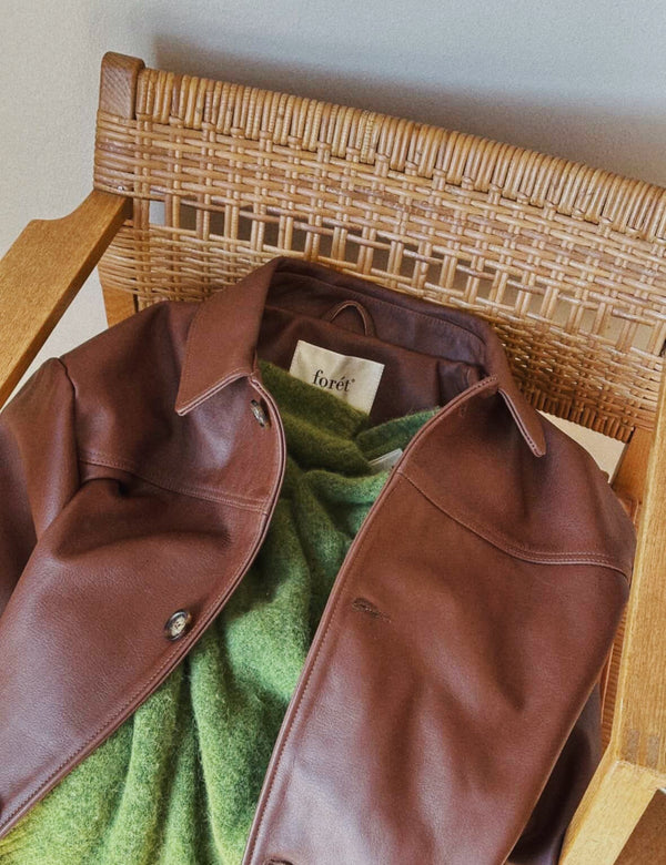 SUNRAY LEATHER JACKET - COGNAC