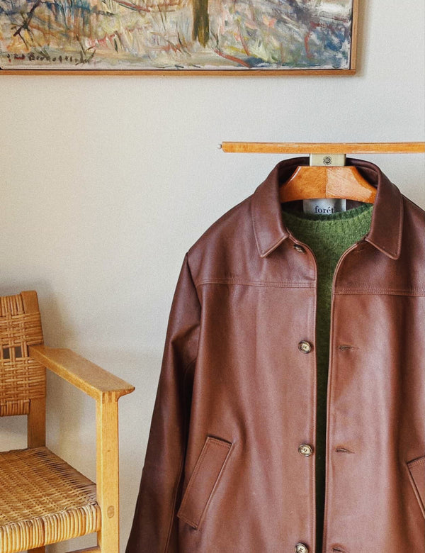 SUNRAY LEATHER JACKET - COGNAC