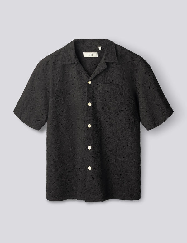 LEO PAISLEY SHIRT - BLACK