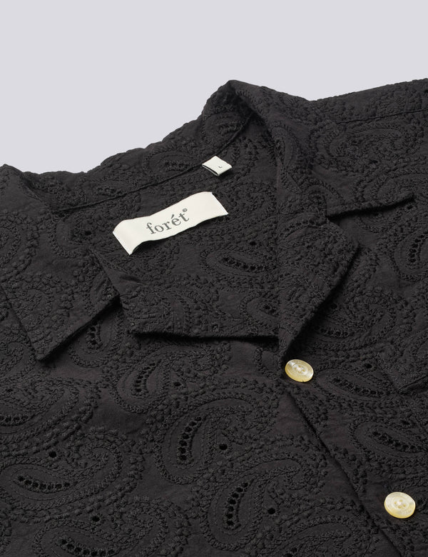LEO PAISLEY SHIRT - BLACK