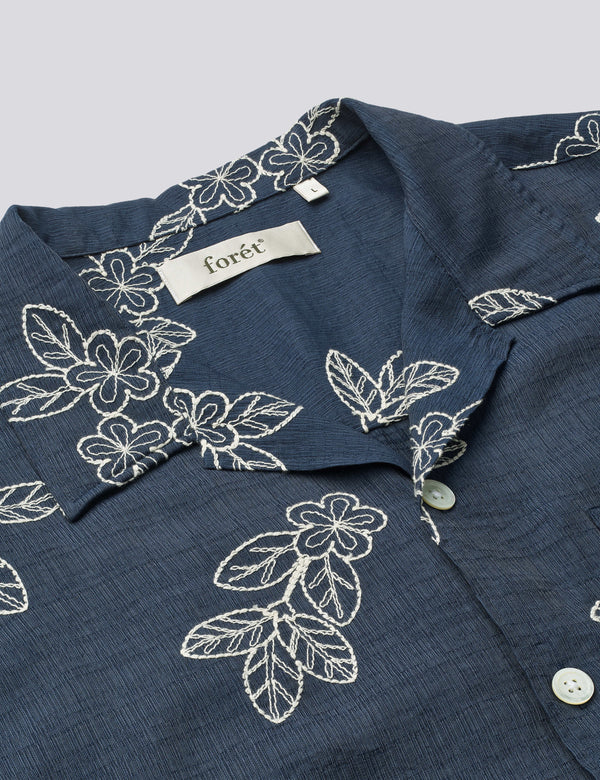 LEO EMBROIDERY SHIRT - NAVY