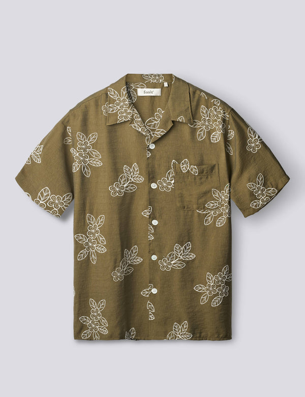 LEO EMBROIDERY SHIRT - ARMY