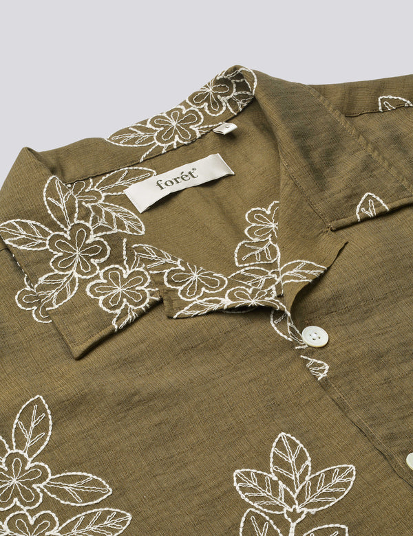 LEO EMBROIDERY SHIRT - ARMY