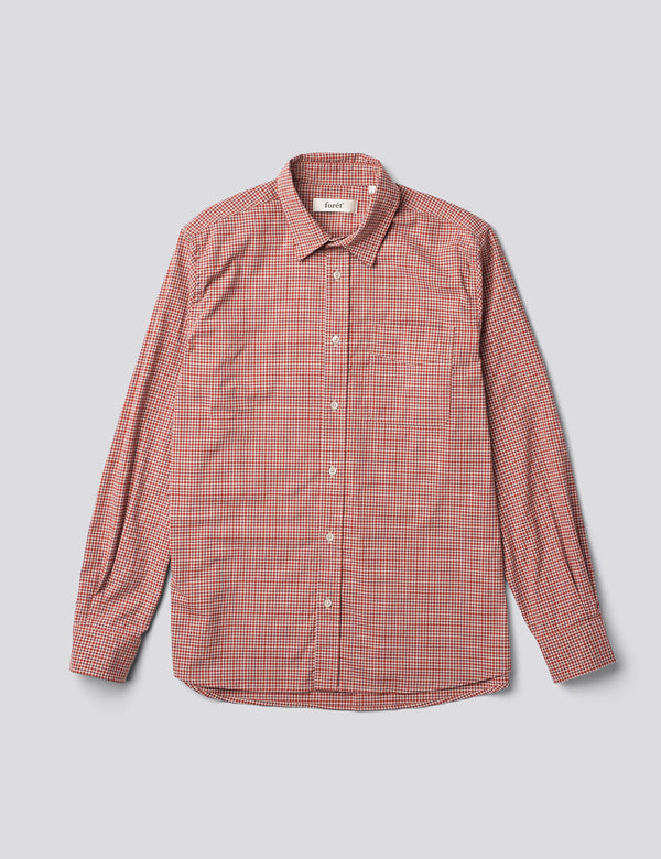 MAPLE REGULAR FIT CHECK SHIRT - SUMAC RED