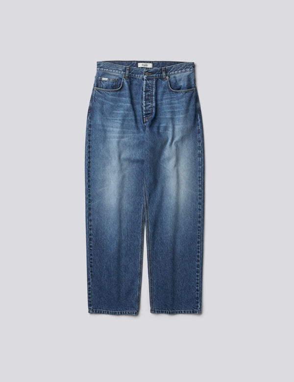 MOOR RELAXED FIT JEANS - WASHED MID BLUE