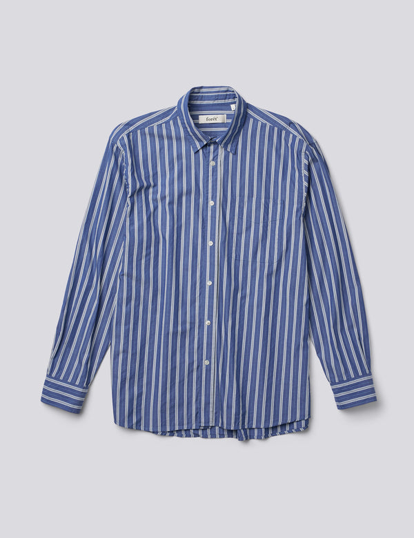 SCOUT POPLIN RELAXED FIT SHIRT - BLUE