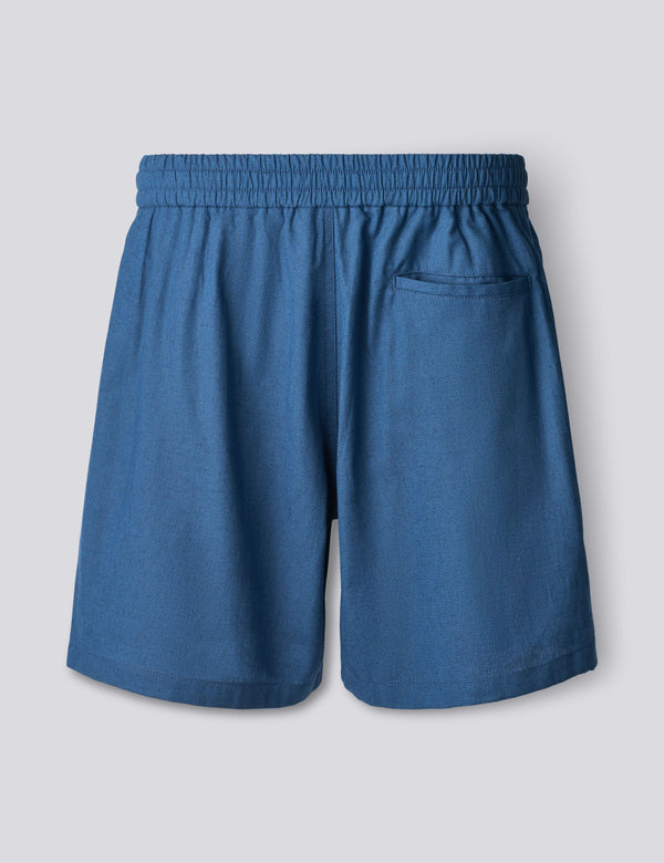 SERENE LINEN SHORTS - BLUE