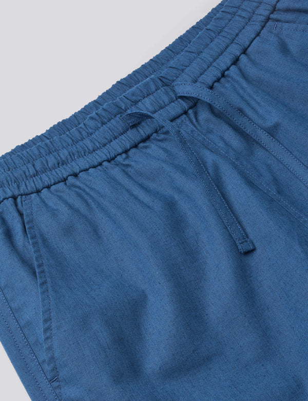 SERENE LINEN SHORTS - BLUE