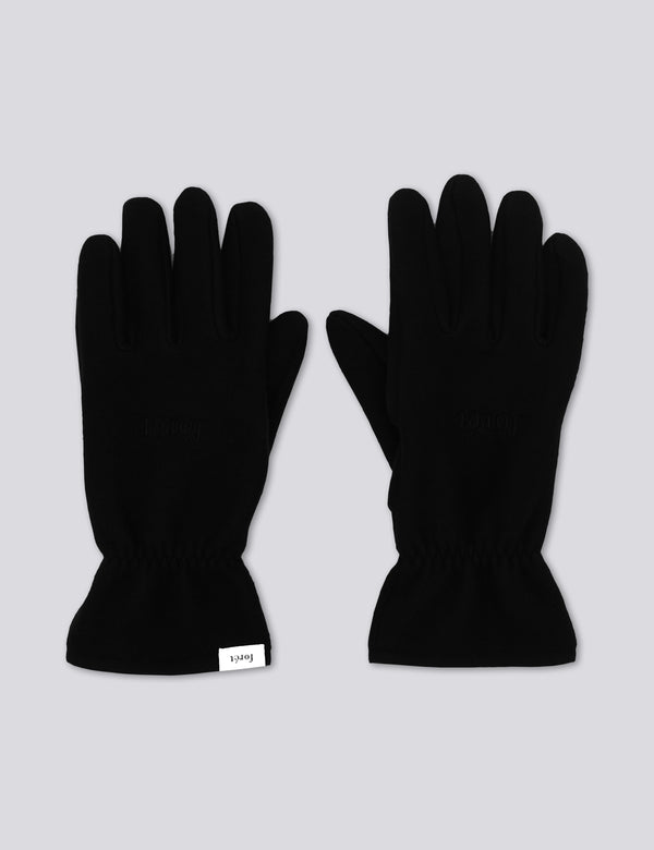 SNOWY FLEECE GLOVES - BLACK