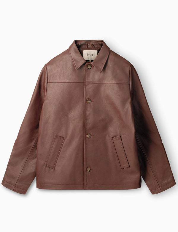 SUNRAY LEATHER JACKET - COGNAC