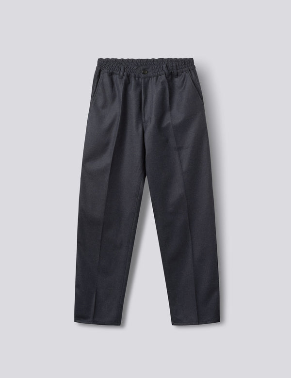 CLAY WOOL PANTS - NAVY