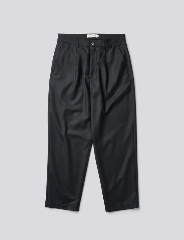 WRITER RELAXED FIT WOOL PANTS - BLACK
