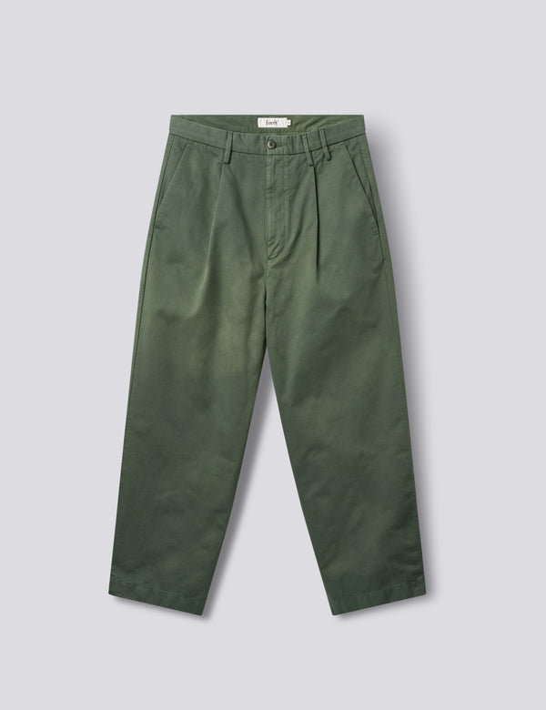 WRITER RELAXED PLEATED PANTS - THYME